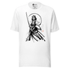 Female Samurai Sumi-e Japanese Ink Unisex T-shirt - White / S