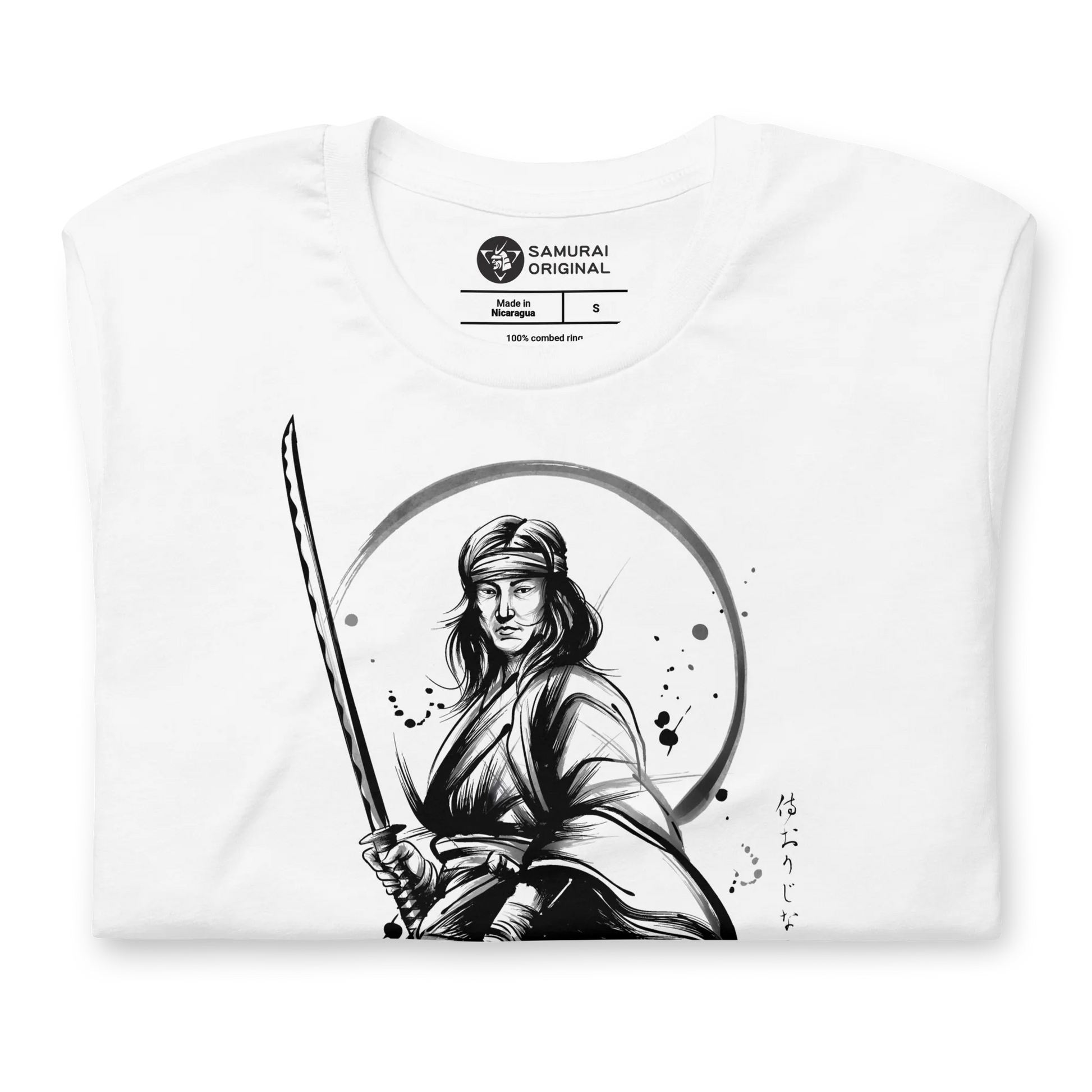 Female Samurai Sumi-e Japanese Ink Unisex T-shirt -