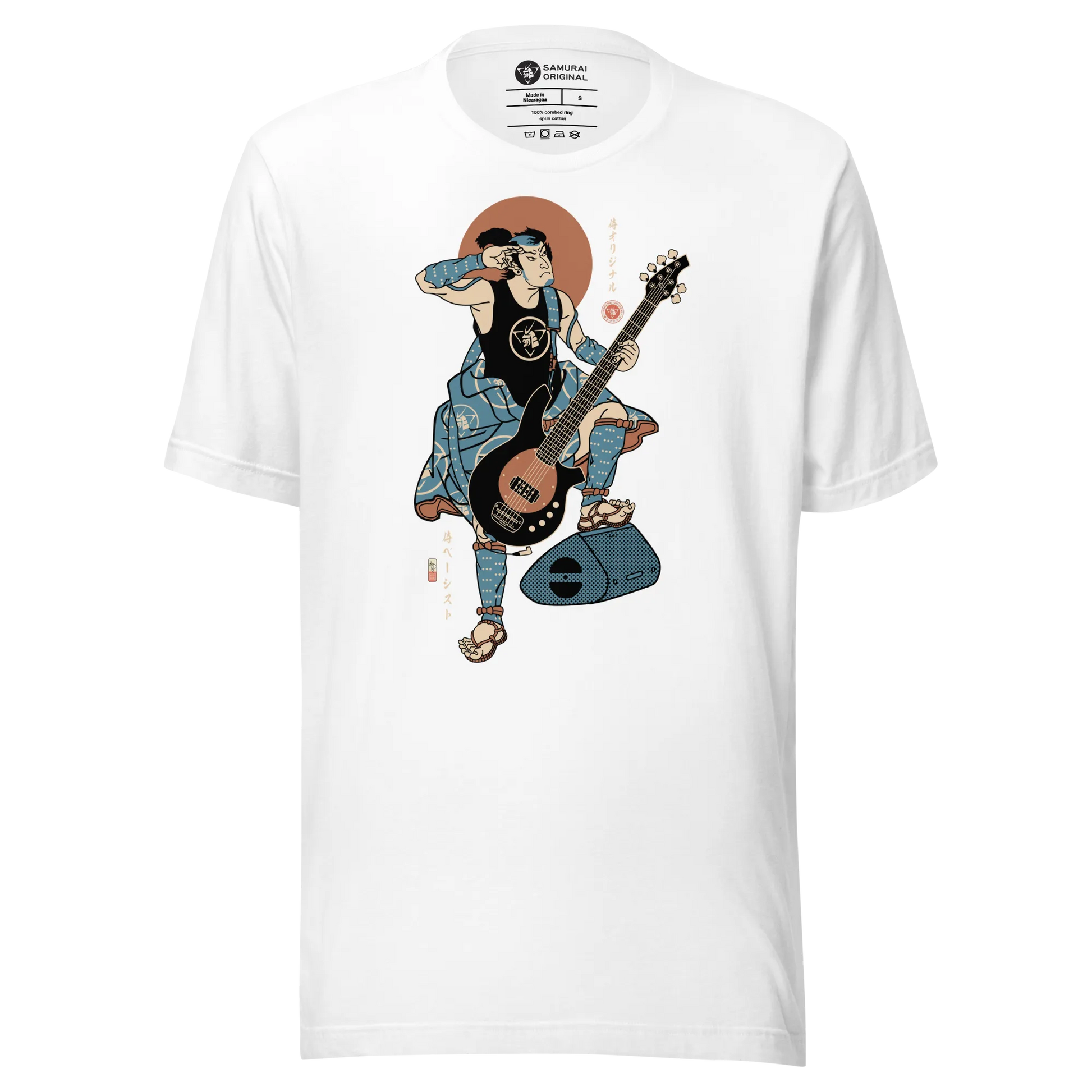 Samurai Bassist Player 6 Music Ukiyo-e Unisex T-Shirt - Samurai Original