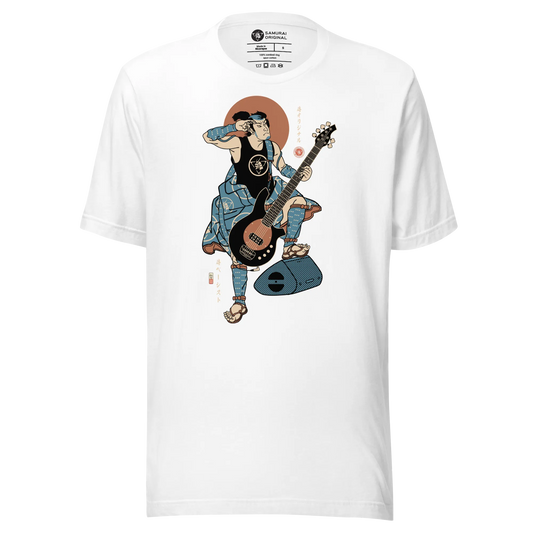 Samurai Bassist Player 6 Music Ukiyo-e Unisex T-Shirt - Samurai Original