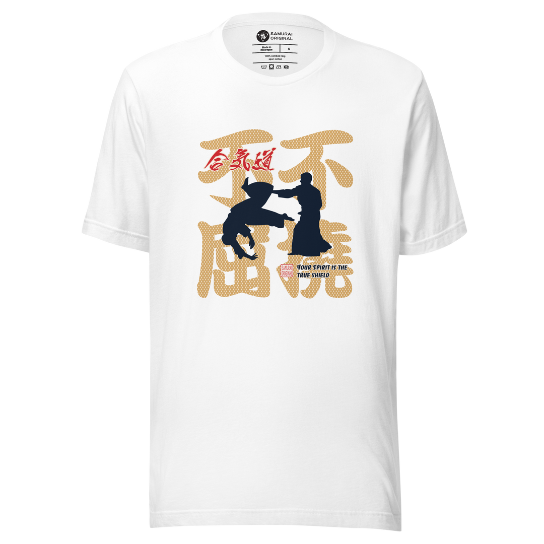 Aikido Japanese Ukiyo-e Unisex t-shirt - front-White / S