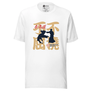 Aikido Japanese Ukiyo-e Unisex t-shirt - front-White / S