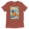 Dog Doberman Pinscher Japanese Ukiyo-e Unisex Tri-Blend T-Shirt - Clay Triblend / S