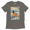 Dog Doberman Pinscher Japanese Ukiyo-e Unisex Tri-Blend T-Shirt - Grey Triblend / S