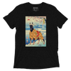 Dog Doberman Pinscher Japanese Ukiyo-e Unisex Tri-Blend T-Shirt - Solid Black Triblend / S