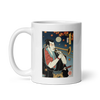 Trombone Samurai Music Ukiyo-e White glossy mug