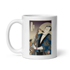 Samuai Saxophone Music Japanese Ukiyo-e White glossy mug