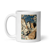 Samurai Painter Artist Ukiyo-e White glossy mug