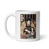 Samurai Chef 2 Cook Dish Ukiyo-e White glossy mug