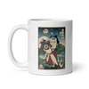 Samurai Photographer 5 Camera Ukiyo-e White glossy mug