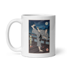 Samurai Karate Martial Ukiyo-e White glossy mug