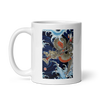 Dragon Japanese Ukiyo-e White glossy mug