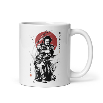 Yojimbo Movie Toshiro Mifune Akira Kurosawa White glossy mug