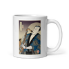 Samuai Saxophone Music Japanese Ukiyo-e White glossy mug