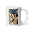 Samurai Painter Artist Ukiyo-e White glossy mug