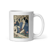 Samurai Carpenter Wood Artisan Ukiyo-e White glossy mug