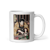 Samurai Chef 2 Cook Dish Ukiyo-e White glossy mug