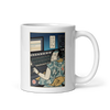 Samurai Audio Engineer Ukiyo-e  White glossy mug