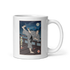 Samurai Karate Martial Ukiyo-e White glossy mug