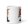 Samurai Pug Dog Ukiyo-e White Glossy Mug