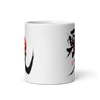 Courage Japanese Kanji Calligraphy White Glossy Mug -