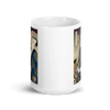 Samuai Saxophone Music Japanese Ukiyo-e White glossy mug - Samurai Original