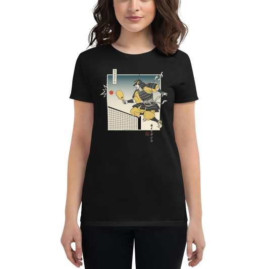 Samurai Pickleball Japanese Ukiyo-e Women's short sleeve T-shirt