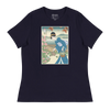 Geisha Gardening Japanese Ukiyo-e Women's Relaxed T-Shirt 2 - Navy / S