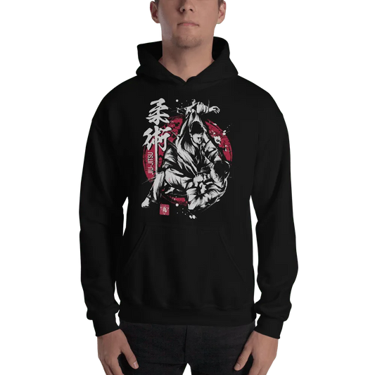 Jiu Jitsu Brazilian Martial Japanese Calligraphy Unisex Hoodie 2 - Black / S