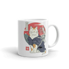 Cat Samurai Funny Japanese Ukiyo-e White Glossy Mug - Default Title