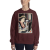 Geisha Design Japanese Ukiyo-e Unisex Sweatshirt - Maroon / S