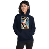 Geisha Knitting Mom Japanese Ukiyo-e Front Unisex Hoodie 2 - Navy / S