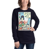 Geisha Programmer Computer Science Japanese Ukiyo-e Unisex Long Sleeve Tee - Navy / XS