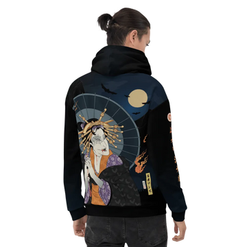 Halloween Geisha Zombies Japanese Ukiyo-e All-over Print Unisex Hoodie -