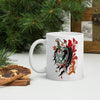 Halloween Namakubi Japanese Tattoo White Glossy Mug -