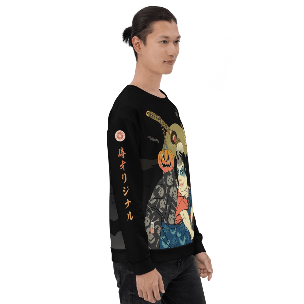 Halloween Samurai Joker Japanese Ukiyo-e All-over Print Unisex Sweatshirt -