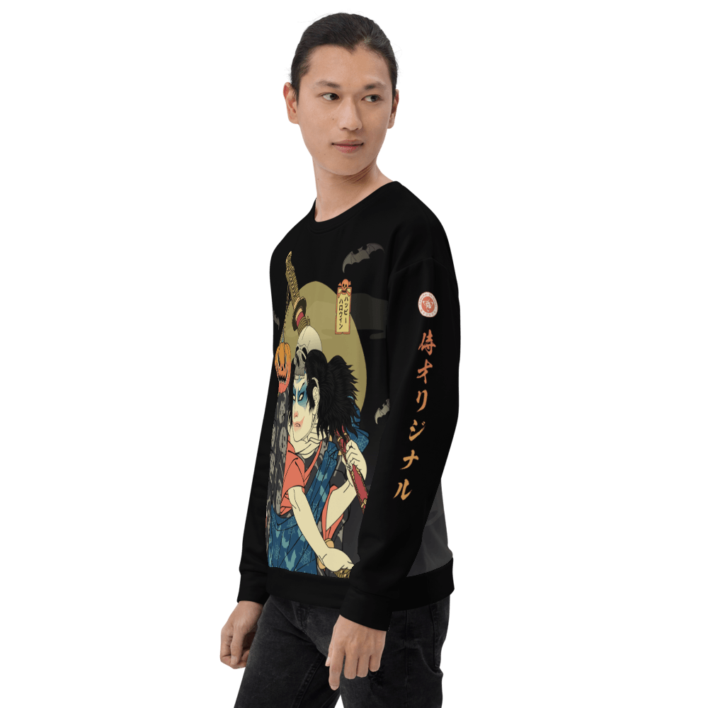 Halloween Samurai Joker Japanese Ukiyo-e All-over Print Unisex Sweatshirt -