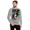 Halloween Samurai Joker Japanese Ukiyo-e Unisex Premium Sweatshirt - Carbon Grey / S