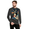 Halloween Samurai Joker Japanese Ukiyo-e Unisex Premium Sweatshirt - Charcoal Heather / S