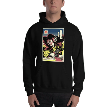 Hannya DJ Turntable Music Japanese Ukiyo-e Unisex Hoodie - Black / S