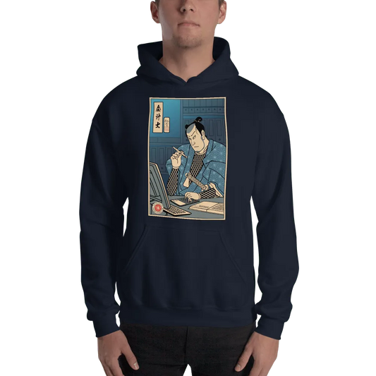 Samurai Accountant Japanese Ukiyo-e Unisex Hoodie - Samurai Original