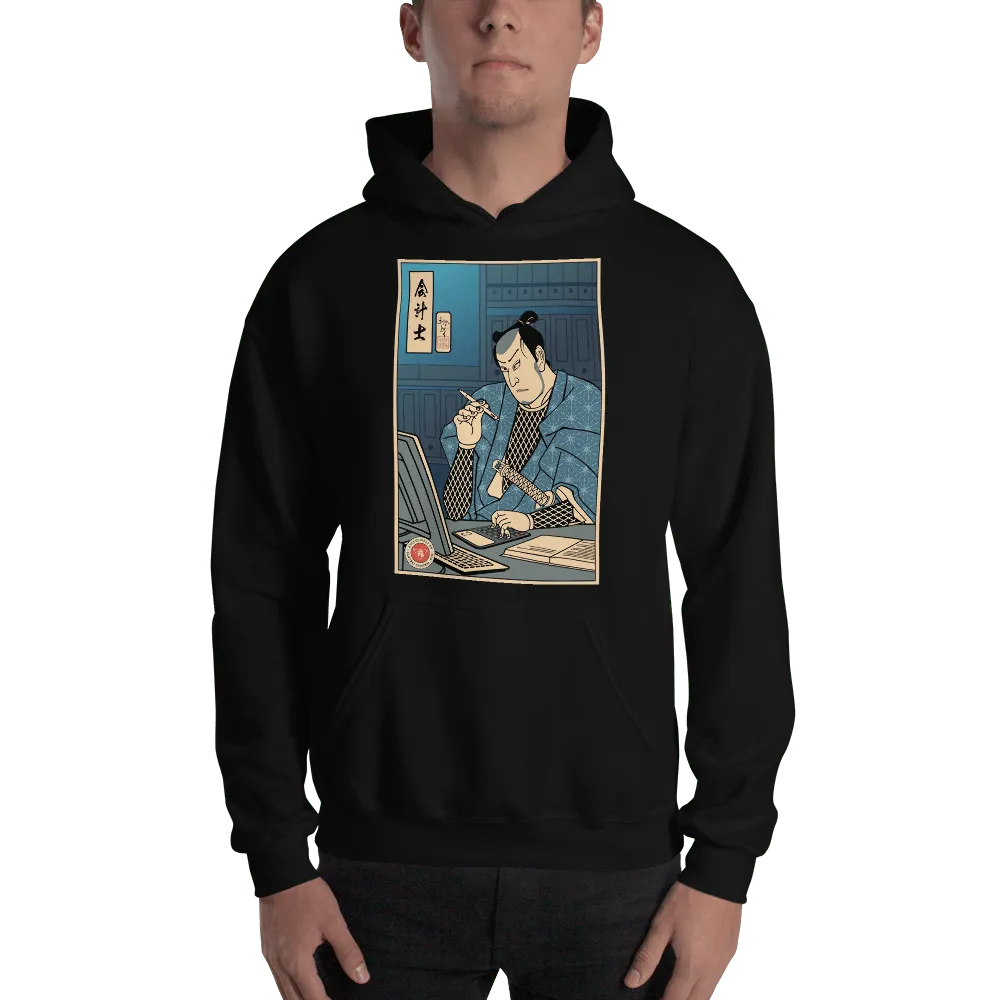 Samurai Accountant Japanese Ukiyo-e Unisex Hoodie - Samurai Original