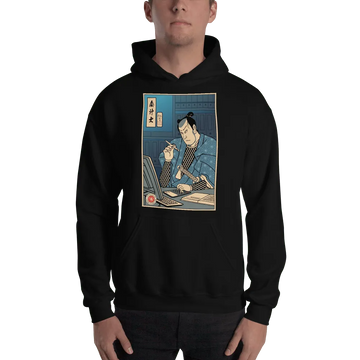 Samurai Accountant Japanese Ukiyo-e Unisex Hoodie - Samurai Original