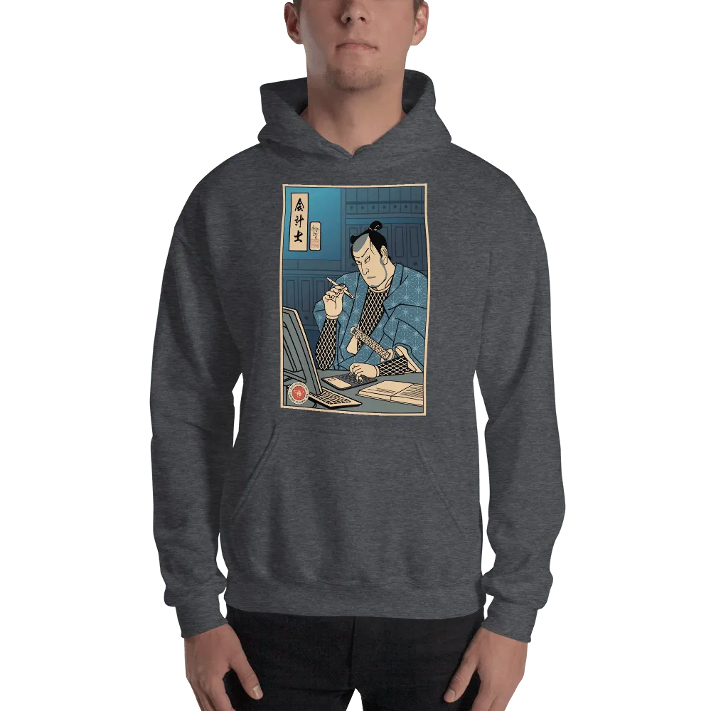 Samurai Accountant Japanese Ukiyo-e Unisex Hoodie - Samurai Original