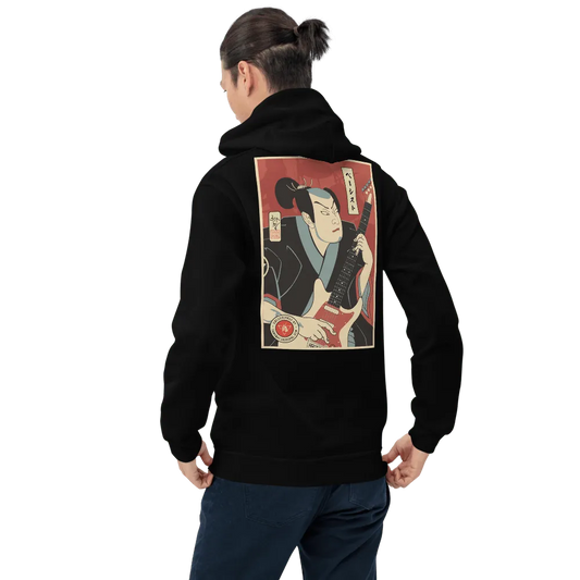 Samurai Bassist Player Music Ukiyo-e Unisex Hoodie - Samurai Original