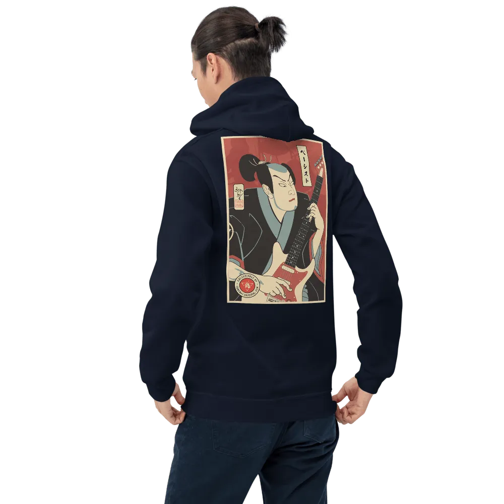 Samurai Bassist Player Music Ukiyo-e Unisex Hoodie - Samurai Original