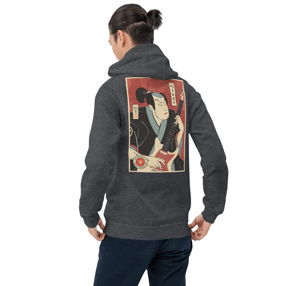 Samurai Bassist Player Music Ukiyo-e Unisex Hoodie - Samurai Original