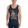 Samurai Bodybuilding Gym Ukiyo-e Unisex Tank Top - Navy / XS