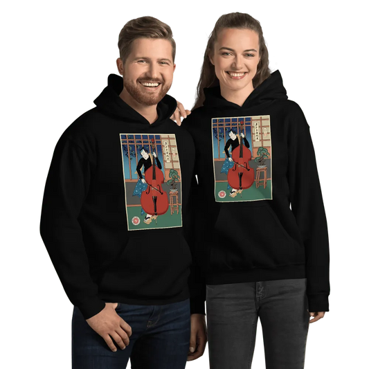 Samurai Contrabass Ukiyo-e Unisex Hoodie - Samurai Original