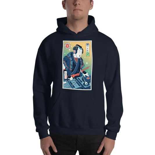 Samurai DJ 2 Turntable Music Ukiyo-e Unisex Hoodie - Samurai Original